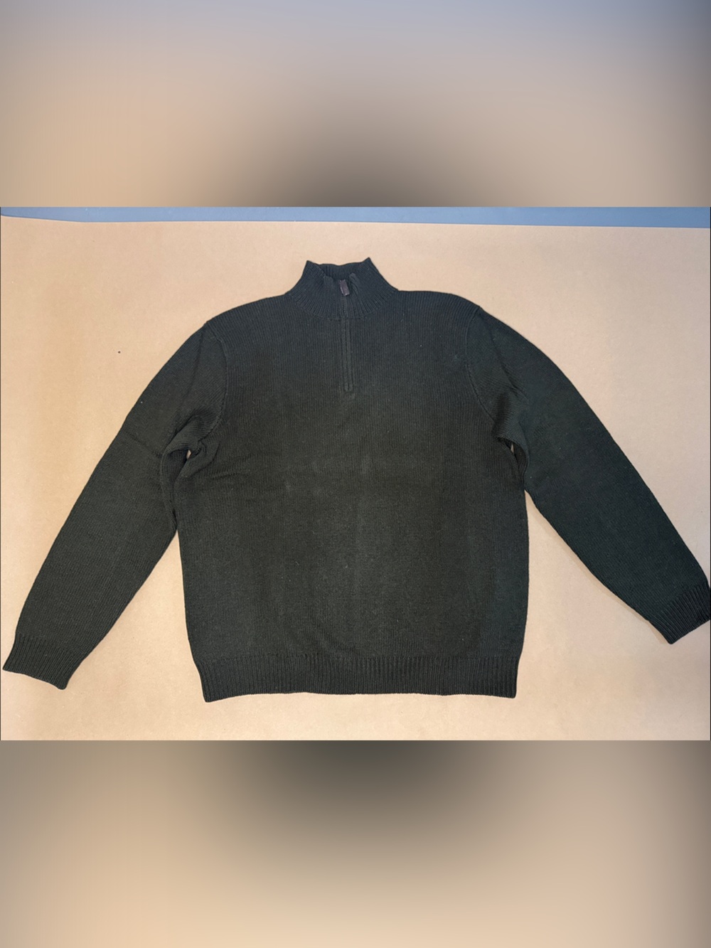Polo by Ralph Lauren Olive Green Quarter-Zip Sweater